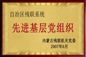标题：自治区残联系统先进基层党组织
浏览次数：29722
发布时间：2007-06-01